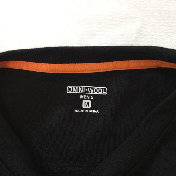 Omni-Wool Men's Black Crew Neck Long Sleeve Base Layer - Picture 6 of 11